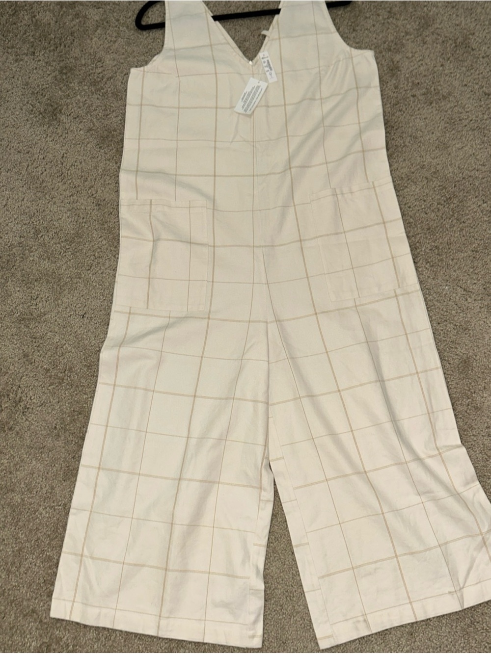 Madewell x LAUDE the Label Windowpane Cropped Jumpsuit Women's Medium NWT - Picture 10 of 13